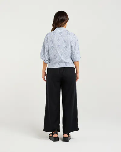 Model wearing Floral Check Heidi Shirt By Zafina Available at Beetees Nelson